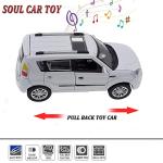 Toy Cars Diecast Car Models KIA Soul Model Cars,Pull Back Cars,Car Toy with Sound and Light for 3+ Year Old Boys(White)