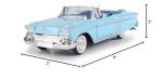1958 Chevrolet Impala Convertible, Blue - Motormax Premium American 73267 - 1/24 Scale Diecast Model Car, unisex-children