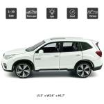 1:30 Scale 2021 Forester e-Boxer SUV Model Toy Car Metal Diecast Toy Vehicle, Doors Open, Light Sound, Pull Back, Toys for Boys Kids Gifts, Men Collection, Home Office Décor, White