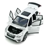 1:30 Scale 2021 Forester e-Boxer SUV Model Toy Car Metal Diecast Toy Vehicle, Doors Open, Light Sound, Pull Back, Toys for Boys Kids Gifts, Men Collection, Home Office Décor, White