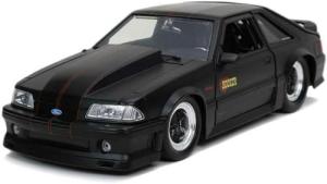 Jada Toys Bigtime Muscle 1:24 1989 Ford Mustang GT Die-cast Car Black, Toys for Kids and Adults