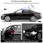 BDTCTK 1:18 Scale A6L Model Car, Diecast Collectible Pull Back Toy Car with Sound and Light for Adults Kids Boys Girls, Gift Black