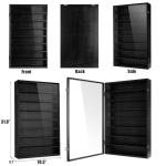 1/24 Scale Diecast Display Case Wall Mount Clear Model Car Display Case Model Cars Storage Cabinet Rack with Acrylic Door Holds 16 Cars