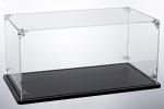 Gemutlich Acrylic Display Case 3mm Thickness Inner 15 x 8 x 7 Inches, Solid Wooden Base Dustproof Clear Display Box Showcase for Lego Cars Diecast Model Cars 10295 10300 42123 21317 10290 21328 10282