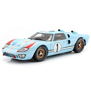 Shelby Collectibles 1966 Ford GT 40 MK II RHD (Right Hand Drive) #1 Light Blue Miles - Hulme Le Mans 1/18 Diecast Model Car