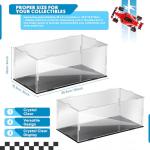 Singhoow 2 Pcs Acrylic Model Car Display Case 1: 24 Scale Clear diecast Display Boxes with Black Base Model Car Storage Case for Vehicle Toy Collectibles Memorabilia