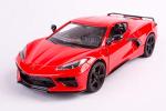 2020 Chevrolet Corvette C8 Stingray Red Timeless Legends 1/24 Diecast Model Car by Motormax 79360