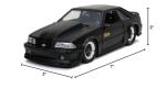 Jada Toys Bigtime Muscle 1:24 1989 Ford Mustang GT Die-cast Car Black, Toys for Kids and Adults