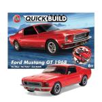 Airfix Quickbuild Plastic Model Kit - Ford Mustang GT 1968 - Easy Assembly Snap Together Model Car Kit, Classic Sports Car for Adults & Kids to Build, Building Toys Set, Red