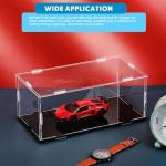 Singhoow 2 Pcs Acrylic Model Car Display Case 1: 24 Scale Clear diecast Display Boxes with Black Base Model Car Storage Case for Vehicle Toy Collectibles Memorabilia