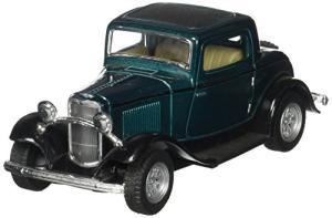 KiNSMART 1932 Ford 3-Window Coupe 1:34 Scale 5" Die Cast Metal Model Toy Classic Car (Green)