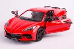 2020 Chevrolet Corvette C8 Stingray Red Timeless Legends 1/24 Diecast Model Car by Motormax 79360