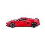 Maisto 2020 Chevrolet Corvette Stingray C8 Dark Gray Metallic with Racing Stripes 1/18 Diecast Model Car