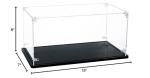 Gemutlich Acrylic Display Case 3mm Thickness Inner 15 x 8 x 7 Inches, Solid Wooden Base Dustproof Clear Display Box Showcase for Lego Cars Diecast Model Cars 10295 10300 42123 21317 10290 21328 10282