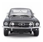 Maisto 1967 Ford Mustang GTA FastBack, Black 31166 - 1/18 Scale Diecast Model Toy Car
