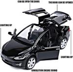 gidoyi Toy Car Model X, Pull Back Car Toys Alloy Vehicles with Lights and Sound 1:32 Scale Model Car (Black)