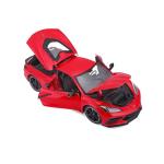 Maisto 2020 Chevrolet Corvette Stingray C8 Dark Gray Metallic with Racing Stripes 1/18 Diecast Model Car