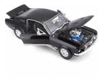 Maisto 1967 Ford Mustang GTA FastBack, Black 31166 - 1/18 Scale Diecast Model Toy Car