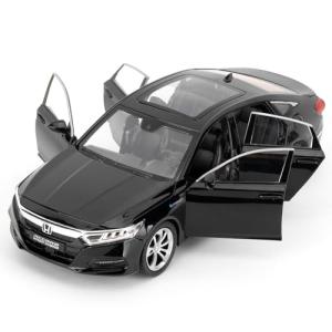 WAKAKAC Toy Cars Compatible for 1:24 Accord Model Cars, Pull Back Die-cast Vehicles with Sounds&Lights for Kids Boys Girls and Adults, Gift Black