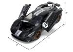 Jada Toys Big Time Muscle 1:24 2017 Ford GT Die-cast Car Black/White Stripes, Toys for Kids and Adults