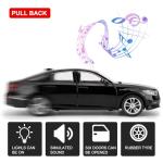WAKAKAC Toy Cars Compatible for 1:24 Accord Model Cars, Pull Back Die-cast Vehicles with Sounds＆Lights for Kids Boys Girls and Adults, Gift Black