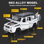 1:32 alloy G63 model car, simulated sound and light, strong return force, simulated large skylight, Christmas/birthday gift
