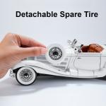 Large Scale 1:18 Benz 500K Classic Car Model Toy Shock Absorption Music Light Doors Opened Retro Vehicle Models Ornaments Gifts
