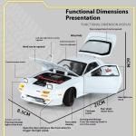 1:24 Mazda RX7-FC Large Car Model Ornament Simulation Alloy Car Children's Toy Car Sports Car Genuine Collection Boy Gift