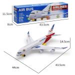 A380 Aircraft Large Long Electric Model Airplane Toy with Sound and Light Children's Toys Kids Airbus Toys Boys Car