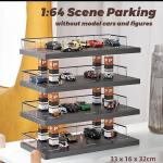 1/64 Scene model of a four-storey large open-air parking mall (excluding characters and vehicles)