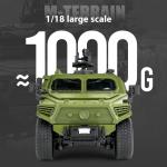 1:18 Dongfeng Mengshi Alloy Car Model, Large Military Collection Ornaments Armored Off-road Vehicle Military Vehicle Toy Gift