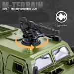 1:18 Dongfeng Mengshi Alloy Car Model, Large Military Collection Ornaments Armored Off-road Vehicle Military Vehicle Toy Gift