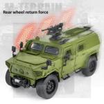 1:18 Dongfeng Mengshi Alloy Car Model, Large Military Collection Ornaments Armored Off-road Vehicle Military Vehicle Toy Gift