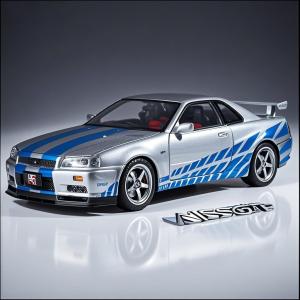 Large Size 1:18 Skyline Ares GTR GT-R R34 Alloy Sports Car Model Diecasts Metal Racing Car Vehicles Model Sound Light Kids Gifts