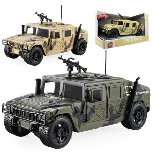 Large 1:16 Hummer field vehicle military model car armored vehicle tank missile boy 6 years old 8 children's toy car