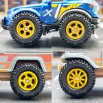 KicarMod 1/64 Monster Truck Off-Road Model Car Wheels for 1:64 Large Size D: 0.67In Rubber Tires Set for Hot Wheels Car Toys