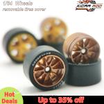 1/64 Wheels with Rubber Tires CE28 Large Size Refitting Parts for Diecast Model Car Hot Wheels Matchbox Tomica D:13mm 1 Set