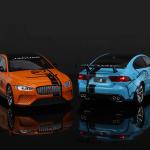 Large Size 1/18 Jaguar XE SV Project 8 SUV Alloy Sports Car Model Diecast Metal Car Vehicles Model Sound and Light Kids Toy Gift