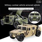 Large 1:16 Hummer field vehicle military model car armored vehicle tank missile boy 6 years old 8 children's toy car