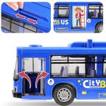 Simulation bus toy large open door light music bus model double-section bus city children's toy gift
