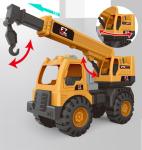Large Size Engineering Vehicle Model Plastic Excavator Crane Mixer Dump Truck Cars Toy Set for Kids Boys Outdoor Sand Game