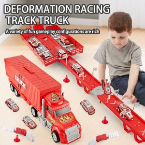 Large variable rail car ejection car toy storage container car Toy car truck model track ejection June 1 Children's Day gift