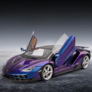 Large 1:18 Lamborghini LP770 alloy sports car simulation trendy ornament light rebound model