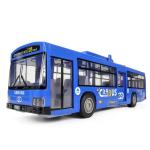 Simulation bus toy large open door light music bus model double-section bus city children's toy gift