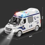 Super Large Police Car Model Set with Simulated 5-door Music Story Ambulance Fire Truck with 3 Figurines Children's Car Toy Gift