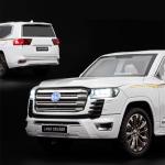 Large Size 1/18 Toyota Land Cruiser LC300 ZX Alloy Car Model Diecast Metal Off-road Vehicles Car Model Sound Light Kids Toy Gift