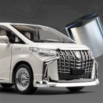 Large Size 1/18 Toyota Alphard MPV Alloy Car Model Diecast Metal Toy Vehicles Car Model Simulation Sound and Light Children Gift