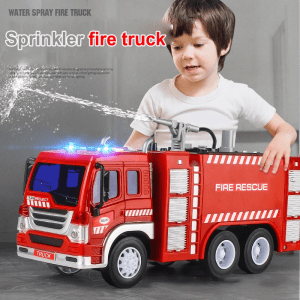 New 1:16 Simulation Fire Truck Model Large Sound Effect Light Fire Truck Ladder Truck Water Supply Truck Toy Children's Gift