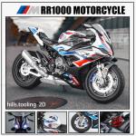 New 1:9 S1000RR Large Size Simulation Alloy Motorcycle Model Shock Absorbers Carrying Lighting Collection Toy Car Kid Gift