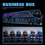 Bus children's toy bus large double-decker sightseeing bus simulation alloy door model car model
